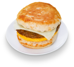 Sausage Biscuit on Plate