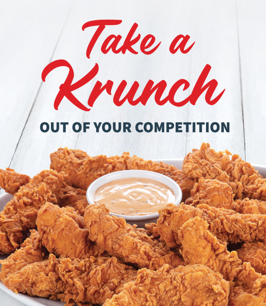 take a krunch out of your competition with chicken tenders and dipping sauce